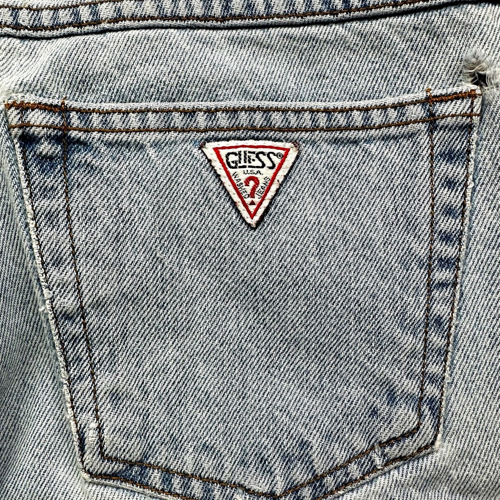 Vtg 80-90s Guess Georges Marciano Tapered Mom Jeans Made in USA Light Wash Sz 30
